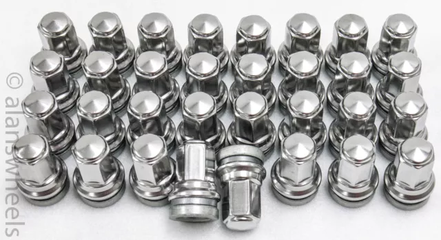 32 F250 F350 Super Duty Stainless Factory OEM Wheel Lug Nuts 14x1.50 HCPZ-1012-B