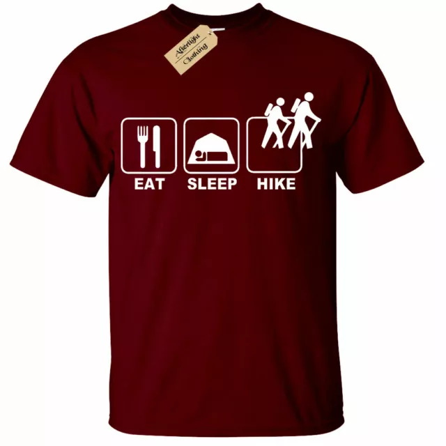 Eat Sleep HIKE T-Shirt Mens hiking camping mountain climbing trekking gift tee