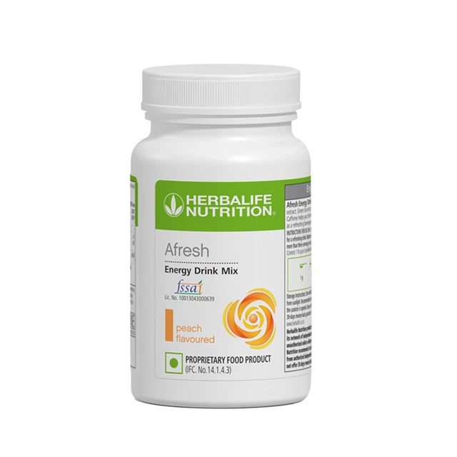 HERBALIFE AFRESH PEACH Energy Drink Mix Herbal Tea 50gm For Weight