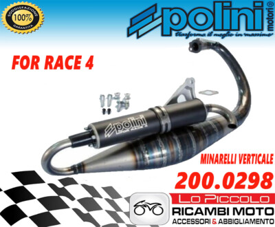 200.0297 MARMITTA FOR RACE 4 POLINI per MBK NITRO 50 H2O MACH 50 G 