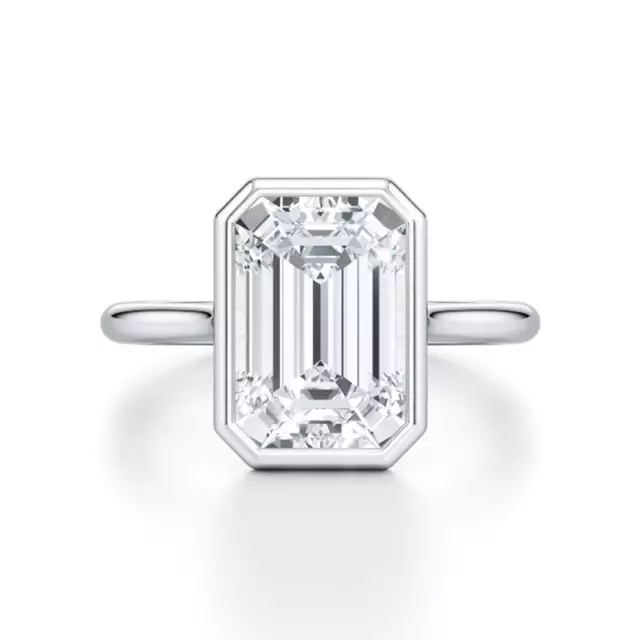 14k White Gold 1.20 Ct IGI GIA Lab Created Emerald Cut Diamond Engagement Ring