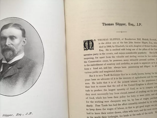 NORFOLK Leaders - c1907 Druck Thomas SLIPPER - Braydestone Hall Blofield Norwich