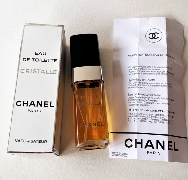 CHANEL CRISTALLE EAU de Toilette Vaporisateur Spray 60 ml