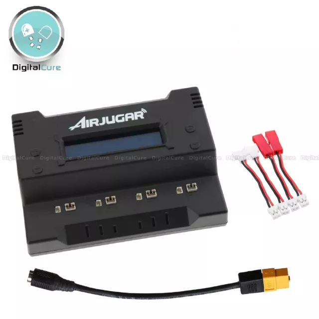 RC Battery Charger 4-port 1S LiHV 4.35V Lipo 4.2V 3.7V MCX MCPX Molex JST Whoop