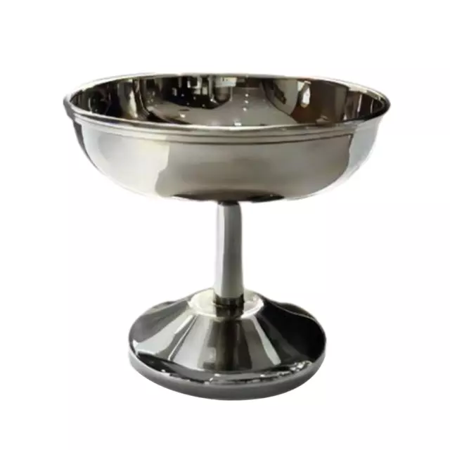 Footed Bowl Fruit Plate Portable Stainless Steel Fruit Bowl
