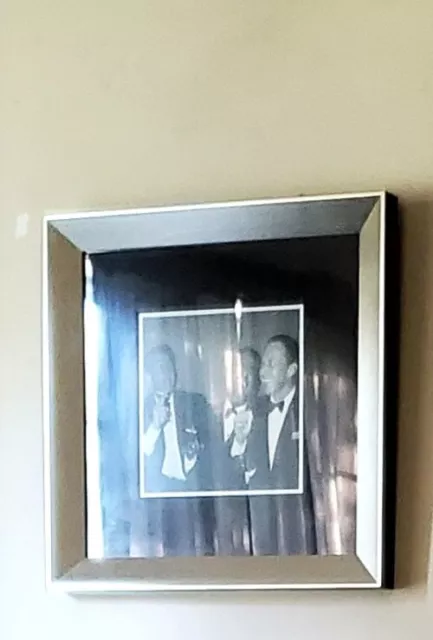 The Rat Pack Frank Sinatra Dean Martin Sammy Davis Matted & Framed Picture Photo