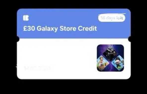Galaxy Store Credit £30 Value