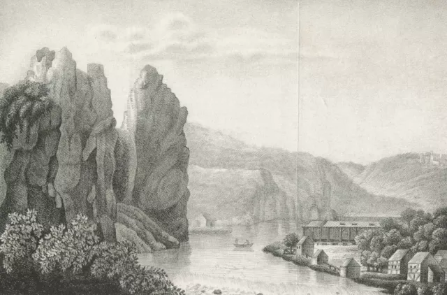 BAD KREUZNACH - Rheingrafenstein - C.F. Müller - Litho um 1840