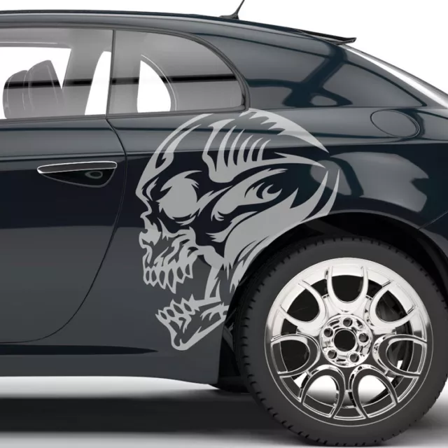 Aufkleber Totenkopf Tribal Skull Dekor Auto Autoaufkleber Sticker #1273-60