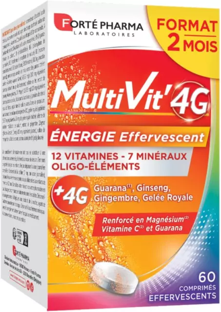 Forté Pharma - Multivit' 4G Energie Effervescent | Complément Alimentaire Forme