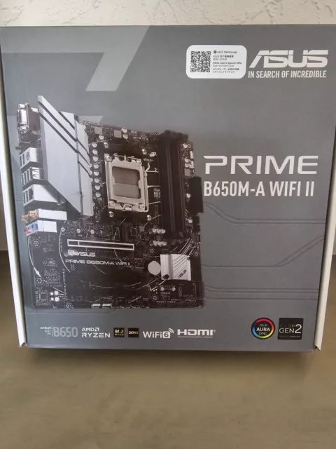 Asus Prime B650M-A Wifi II GEN2 DDR5 SOCKET AMD AM5  RYZEN 7000 NEUF