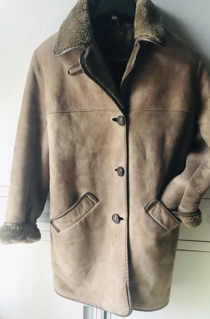 SHEEPSKIN LEATHER COAT Leatherclad Owen Barry 12 Vintage British  