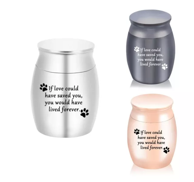 Mini Pet Paw Urn Cremation Ashes Holder Memorial Keepsake Cat Dog Remembrance