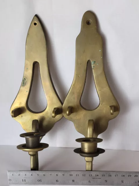 Set of 2 Vintage Brass Wall Mount Candle Holder Wall Sconce Decorative Crafts