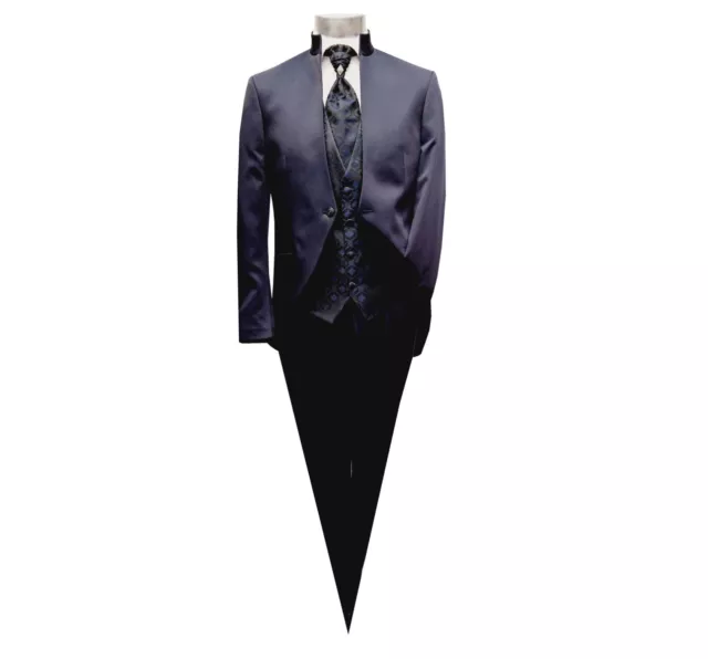 Herren Anzug Gehrock Hochzeitsanzug Gr. 62 dunkelblau