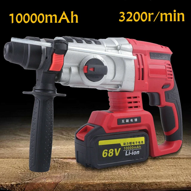 ELECTRIC ROTARY DEMOLITION Jack Hammer Cordless Hammer Drill +2 Battery