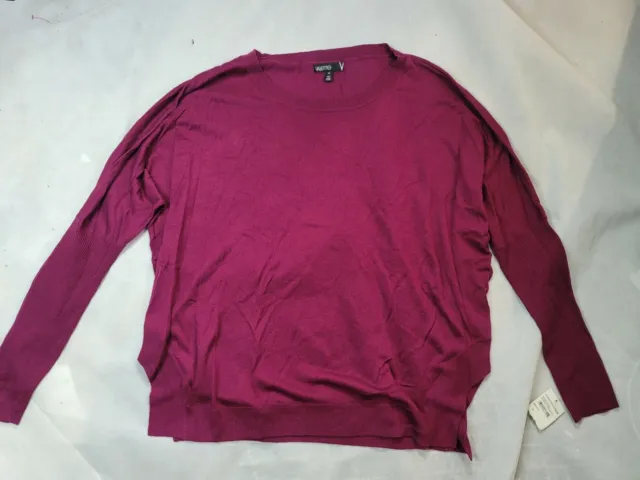 New With Tags Valette Burgundy Pullover Wool Blend sweater Womens Medium