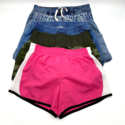 Bundle of 5 Girls Shorts Mixed Brands Size L (10/12) Mudd, Cherokee, Danskin