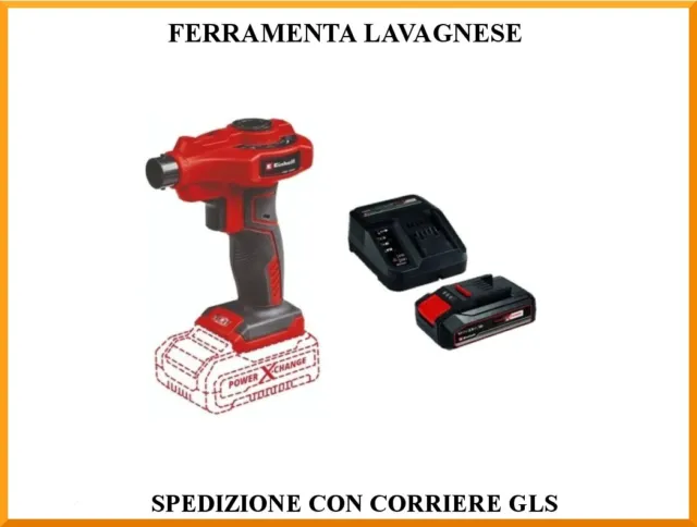 Inflador a Batería Einhell Ce-Ap 18 Kit Con Pila 2.5Ah Y Cargador