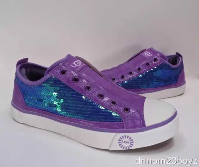 New Ugg Laela Sparkles Sequined Sparkly Sneakers Violet Lavender Purple 7 LAST!