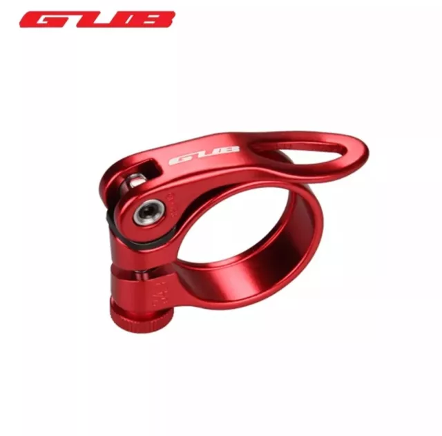 Rot Fahrradsitzpfostenklemme 31,8 Mm Schnellspanner Legierung Befestigung Fahrrad Mtb Strasse Gub