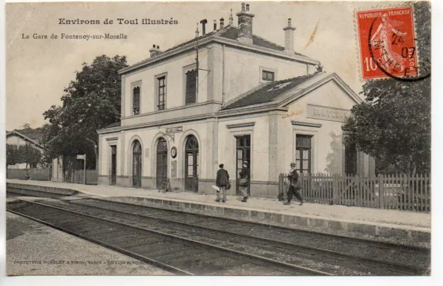 FONTENOY SUR MOSELLE - Meurthe et Moselle - CPA 54 - la gare