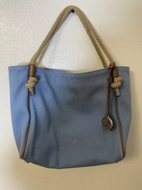 Handbags MICHAEL Michael Kors Isla Large Grab Bag Chambray Blue Tote ~AUTHENTIC