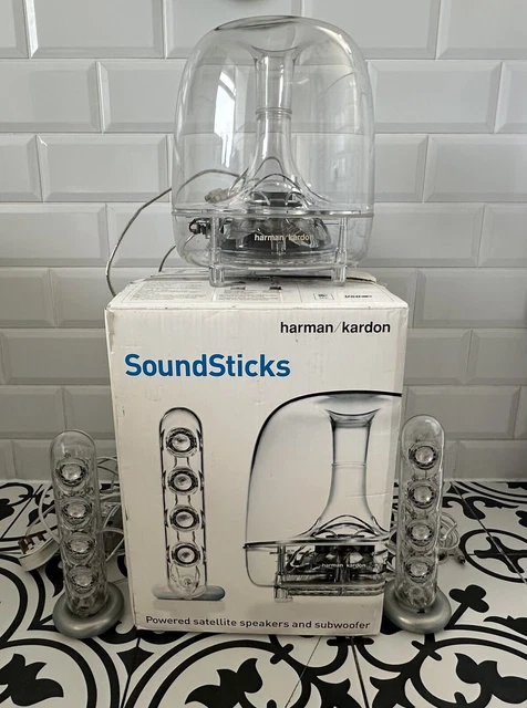HARMAN/KARDON SOUNDSTICKS ORIGINAL Transparent Subwoofer & Speakers ...