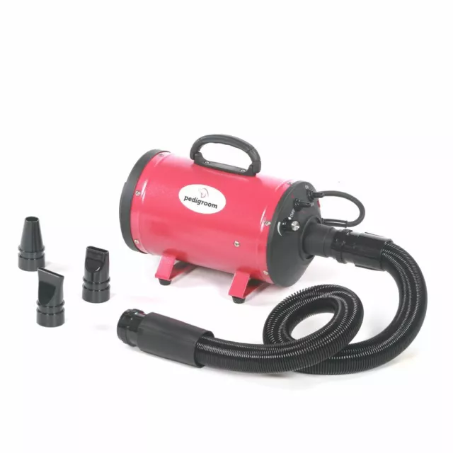 Pedigroom Perro Blaster Mascota Secador Higiene Pelo Calentador Lavado Seco Rojo