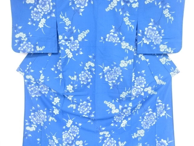 40458# Japanese Kimono / Antique Yukata / Flowers