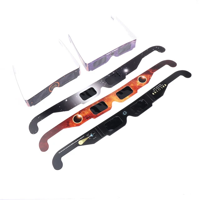10pcs Paper Solar Eclipse Glasses Random Color Total Observation Solar Glasse Wa