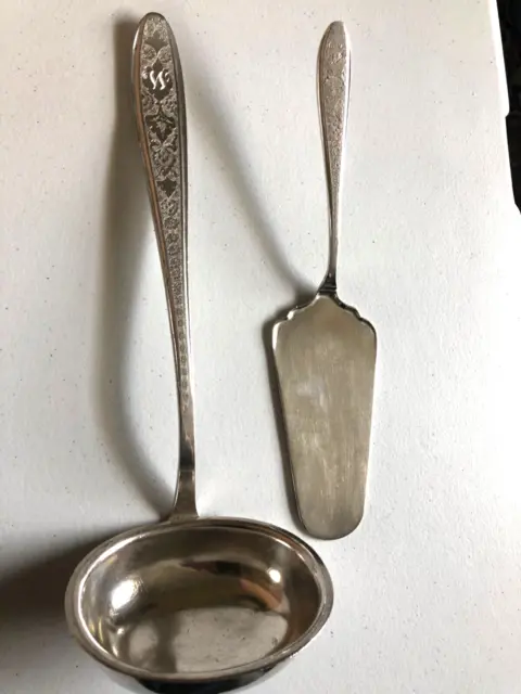 Rare Vintage Persian (84) .875 Silver Ladle & Spatula 332gr  Ag18