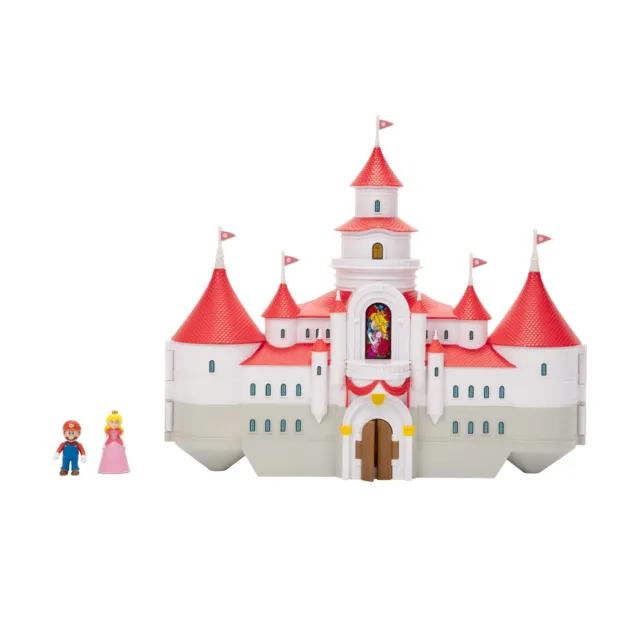 The Super Mario Bros. Movie – Mushroom Kingdom Castle Playset with Mini 1.25” Ma