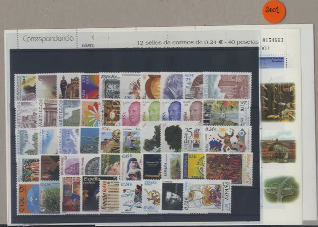 ¡¡ Oportunidad !! España - 2001 Año Completo ** Mnh - Lujo