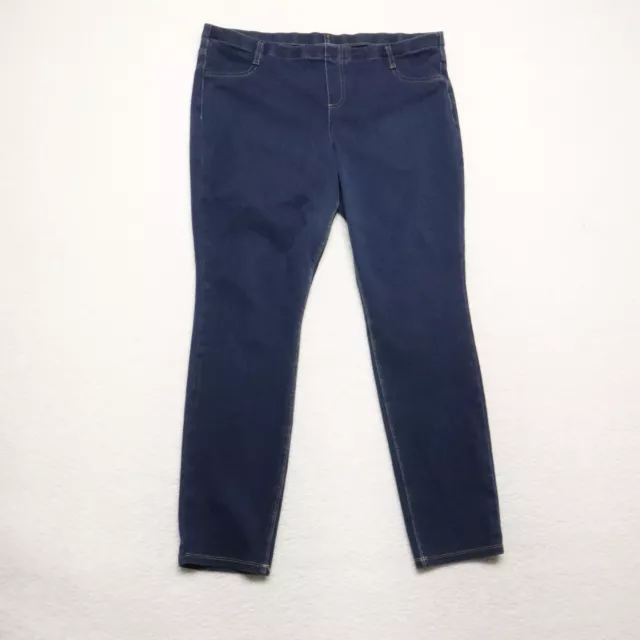 BOBBIE BROOKS WOMENS Size M Blue Pull On Dark Wash Stretch Knit Jeggings  Jean £12.34 - PicClick UK