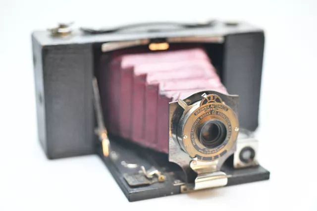 Kodak No.2 Folding Pocket Brownie, Burgundy Bellows, 6x9 Medium Format Camera