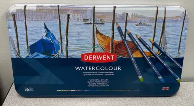 Derwent Colored Pencils, WaterColour, Water Color Pencils, Drawing, Art,  Metal T 