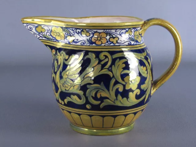 Brocca ceramica vaso artistico Gualdo Tadino maiolica F. Robbia vintage XX sec.