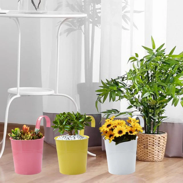 Blumentopf zum Aufhängen, Blumentopf, Garten, Pflanztöpfe mit Haken, 10,2 cm