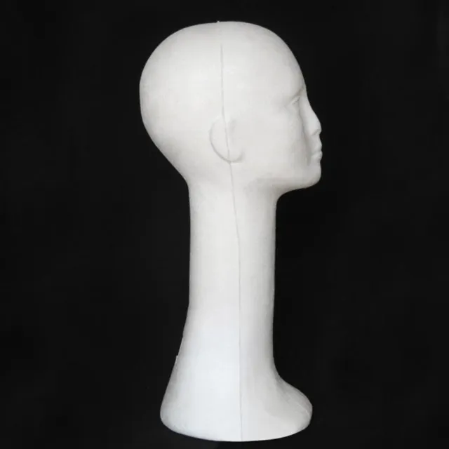 Mannequin Head Fadeless Long Neck Women Head Model Headwear Display Mold Foam