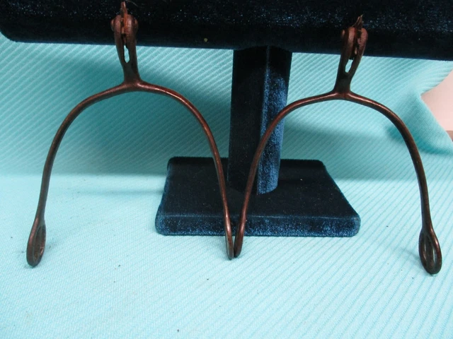 Late 1800's RAZOR SHARP Unmarked Blood Letting Rowels Riding Spurs from MUSEUM 3