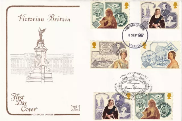 (32169) GB Cotswold FDC Victorian Britain DOUBLED York / Westminster 1987 / 1997