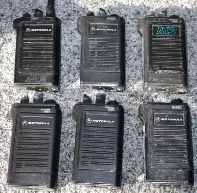 LOT OF 6 Motorola Systems Saber  Radio (untested) NO MODEL NUMBER OR ID