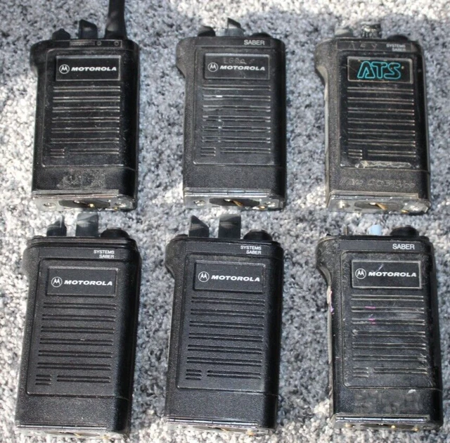 LOT OF 6 Motorola Systems Saber Radio (untested) NO MODEL NUMBER OR ID LOT OF 6 Motorola Systems Saber Radio (untested) NO MODEL NUMBER OR ID