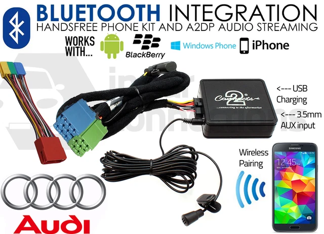 AUDI A3 1996-2005 Bluetooth music streaming handsfree car kit AUX