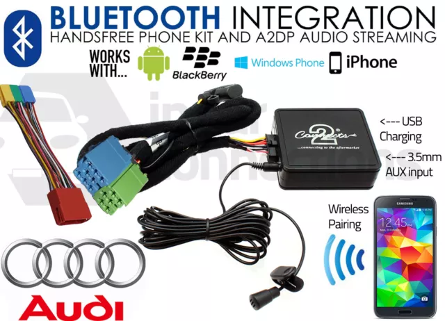 Audi A3 1996-2005 Bluetooth music streaming handsfree car kit AUX USB MP3 iPhone