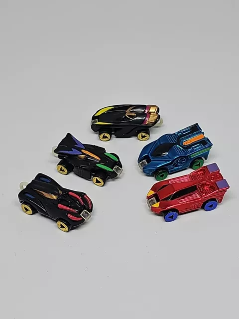 Coche de colección Micro Hot Wheels metales de carreras cromado rojo, negro, azul X5! ¡Fotos! Dealz!