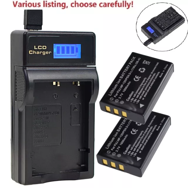 Battery or charger for NP-120 NP-120B Ordro HDV-V7 PLUS HDV-V12 HDV-Z7 HDV-Z79