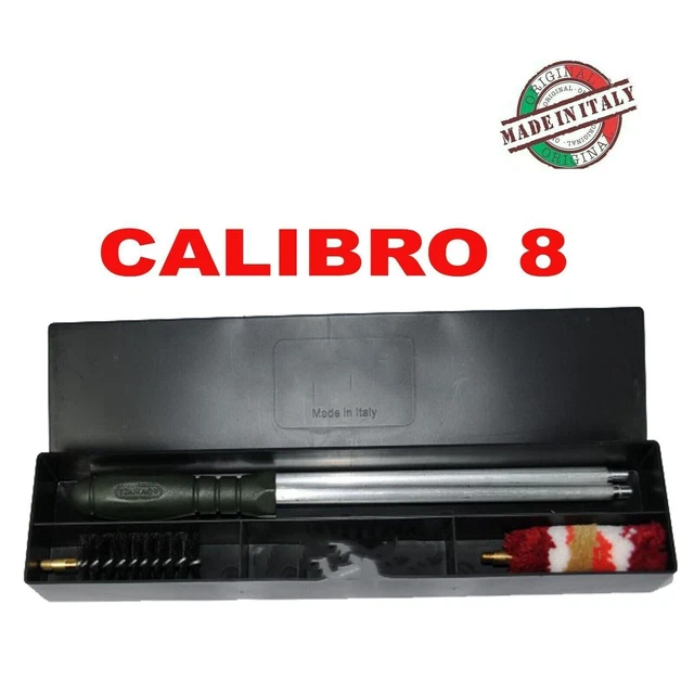 Kit Pulizia Armi Calibro 12, 20 E 410 - Scovoli In Acciaio E Asta Per Caccia