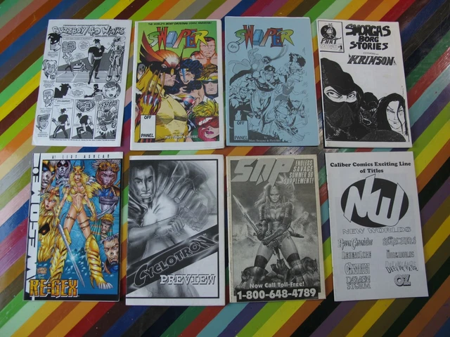 vtg lot of 8 underground comics comic con Philcon - Awesome Twayne Caliber Swipe